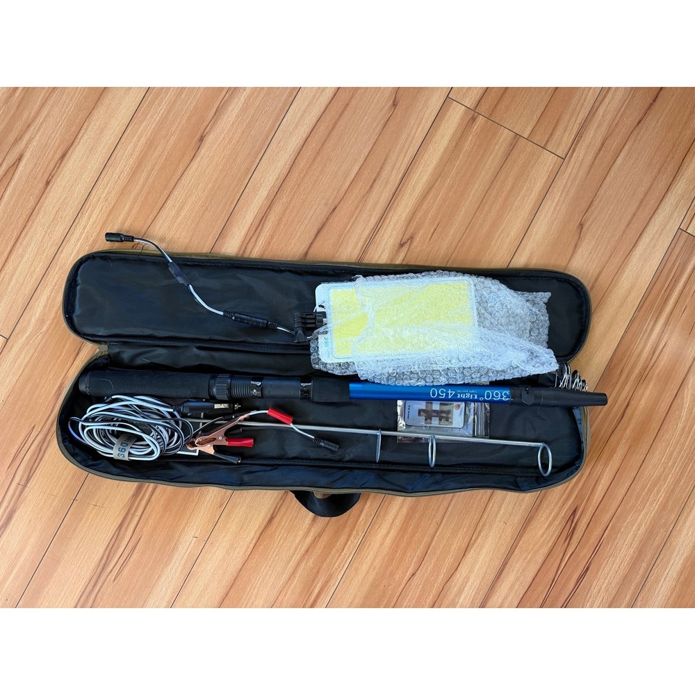 360 Light 450 Portable Telescoping LED Night Fishing Light Kit – w/Remote & Case